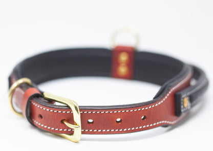 Red Leather Dog Collar Large