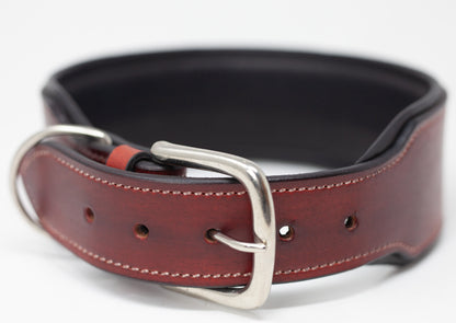 Red Thick Leather Dog Collar