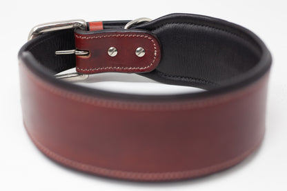 Red Thick Leather Dog Collar